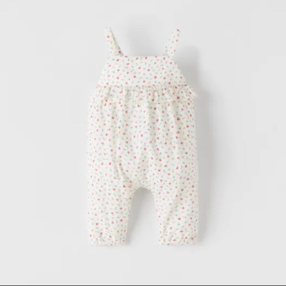 SOLD zara print overalls size 6-9m